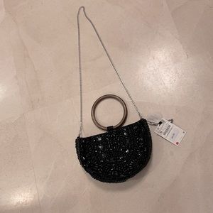 Zara handmade beaded bag NWT
